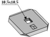Industriehof® Schneidscheibe 85 x 85 x 4 mm, für Futtermischwagen Seko, Strautmann, 70-100