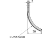 Industriehof® Fräsmesserklinge 81 x 50 x 5 mm gewinkelt, für Futtermischwagen Kverneland, Mayer Siloking, Taarup, 70-325