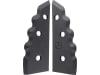 Industriehof® Messer links/rechts 210 x 94 x 5 mm, Bohrung 13,5 x 20 mm, für Futtermischwagen Sgariboldi