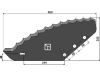 Industriehof® Messer 450 x 255 x 6 mm Bohrung 17,5 mm, für Futtermischwagen van Lengerich, 70-592
