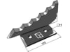 Industriehof® Messer links 207 x 85 x 6 mm, hartmetallbeschichtet, für Futtermischwagen Keenan, 70-304