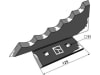 Industriehof® Messer links 234 x 96 x 5 mm, hartmetallbeschichtet, für Futtermischwagen Keenan, 70-297