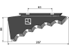 Industriehof® Messer links 207 x 85 x 6 mm, hartmetallbeschichtet, für Futtermischwagen Keenan, 70-304