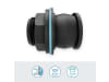 Gardena Push IN Einsteck-Tankverbinder   zur einfachen Entleerung des Wasserfasses 09095-20