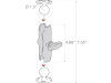 RAM® MOUNTS Verbinder mit C-Kugeln, runden Grundplatten, AMPS-Lochraster, RAM-101U