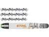 STIHL Führungsschiene "Light 04" 40 cm .325" .050"/1,3 mm, Aufnahme 3003, mit 3 Sägeketten, 3003 000 3313