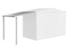 Biohort Seitendach 2.3 m²  150 x 156 cm silber; metallic  für Gerätehaus