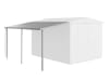 Biohort Seitendach 4.5 m²  150 x 300 cm silver; metallic  für Gerätehaus