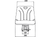 Traktorsitz "Compact Seat", mechanisch gefedert, hinter Rückenpolster, PVC-Kunstleder, schwarz