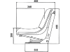 Traktorsitz "Compact Seat", mechanisch gefedert, hinter Rückenpolster, PVC-Kunstleder, schwarz