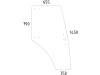 Türscheibe, grün, rechts, für Zetor 3000, 4000, 5000, 6000, 7000, Proxima, Kabine Proxima