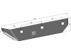 Industriehof® Messer 314 x 62 x 5 mm, Bohrung 14 x 14 mm, für Futtermischwagen Teagle, 70-188