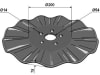 NIAUX 200 Säscheibe 402 x 4,5 mm, LK 120 mm, gewellt, für John Deere, 31-004518