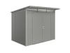 Biohort Gerätehaus AvantGarde mit Pultdach A5 260 x 220 cm quarz-grau; metallic Doppeltür 