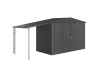 Biohort Seitendach 2.3 m²  150 x 156 cm dunkelgrau; metallic  für Gerätehaus