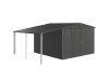 Biohort Seitendach 4.5 m²  150 x 300 cm dunkelgrau; metallic  für Gerätehaus