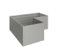 Biohort Metall Hochbeet  Typ L-Form 2x1 quarz-grau; metallic verschiedene Ausführungen Füllmenge 2.897,97 l