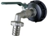 KERBL Auslaufhahn mit Schlauchtülle 3/4", S 60 x 6 IG (DN 61), für IBC-Container, 221982