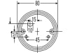 Hella® Schlussleuchte rund, oben links/rechts, Ø 80 mm, C5W, Schlusslicht, 2SA 001 259-751