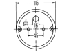 Hella® Schlussleuchte rund, links/rechts, Ø 115 mm, K (10W); K (18W), Schlusslicht; Bremslicht; Blinklicht, 2SD 001 679-001