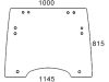 Frontscheibe, grün, für Ford New Holland T 5000, TLA, Kabine 5000; TLA