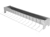 KERBL Futtertrog 75 x 10 cm Metall verzinkt, für Hühner, 71302