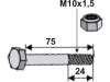 Industriehof® Sechskantschraube M 10 x 1,5 x 75 - 12.9 mit Sicherungsmutter für Votex, Vogel & Noot, 63-VOT-91