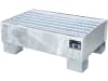 BAUER® SÜDLOHN Auffangwanne "AW 60-1/M v" Auffangvolumen max. 61 l, für 2 x 60 l-Fass, mit Gitterrost, verzinkt