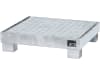 BAUER® SÜDLOHN Auffangwanne "AW 60-2/M v" Auffangvolumen max. 61 l, für 4 x 60 l-Fass, mit Gitterrost, verzinkt