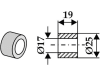 Industriehof® Buchse 17 x 25 x 19 mm, für Ferri, Leckron, Sauerburger, 63-IND-07-1