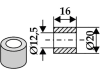 Industriehof® Buchse 12,5 x 20 x 16 mm, für Dücker, 63-DÜC-906