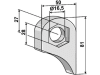 Industriehof® Halter 81 x 50 x 18,5 mm, Bohrung 16,5 mm, mit Sechkantansatz Berti, M.E.A.A.T. Schlegelmesser, 63-RM-914