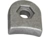 Industriehof® Halter 61 x 52 x 18 mm, Bohrung 16,5 mm, mit Sechkantansatz Sicma Schlegelmesser, 63-RM-917