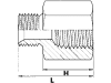 Gewindereduzierung "RI" M 18 x 1,5 AG/M 14 x 1,5 IG, Stahl, verzinkt