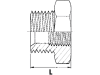 Gewindereduzierung "RI" kurze Bauform M 18 x 1,5 AG/R 1/4" IG, Stahl, verzinkt