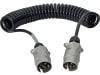 TRAILER POOL Spiralkabel  12 V 7-polig, 1 – 1,5 mm², für Zugfahrzeug/Anhänger, 014 000 238