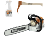 STIHL Benzin-Kettensäge "MS 500i W" 5,0 kW (6,8 PS) Schienenlänge 63 cm, mit Griffheizung, mit 1 Kette, Harzlöser, Sappie, 1147 200 0004