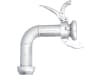 Perrot Bogen "KRKB" 90 °, 50 M-Teil; 50 V-Teil, Stahl, verzinkt, KF71260