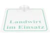Hinweisschild "LANDWIRT IM EINSATZ" mit Saugnapf B x H 120 x 130 mm
