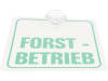 Hinweisschild "FORSTBETRIEB" mit Saugnapf B x H 120 x 130 mm
