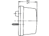 Hella® Blinkleuchte quadratisch, hinten links/rechts, 84 x 84 x 51 mm, Befestigung Anbau; 2 St. Schraube M 4, 2BA 003 014-011