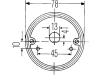 Hella® Blink- und Positionsleuchte rund, links/rechts, Ø außen 78 mm, Höhe 43,5 mm, Befestigung Anbau; 2 St. Schraube M 5, 2BE 001 259-061