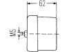 Hella® Blink- und Positionsleuchte eckig, vorn links/rechts, 170 x 75 x 62 mm, Befestigung Anbau; 2 St. Schraube M 5, 2BE 002 582-031