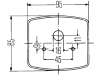 Hella® Blink- und Positionsleuchte quadratisch, links/rechts, 95 x 85 x 54 mm, Befestigung Anbau; 2 St. Schraube M 5