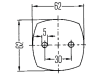 Hella® Positionsleuchte quadratisch, vorn links/rechts, 62 x 62 x 40 mm, Gehäuse schwarz, 2PF 003 057-041