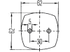 Hella® Positionsleuchte quadratisch, vorn links/rechts, 62 x 62 x 42 mm, 2PF 004 081-001