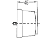 Hella® Positionsleuchte eckig, vorn links/rechts, 62 x 62 x 46 mm, mit Rückstrahler, 2PG 003 057-011