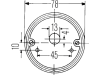 Hella® Schlussleuchte rund, links/rechts, Ø 78 mm, K (10W); K (18W), Schlusslicht; Bremslicht, 2SB 001 259-261