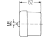 Hella® Schlussleuchte quadratisch, links/rechts, 170 x 75 x 62 mm, P21W / R10W, Schlusslicht; Bremslicht; Blinklicht