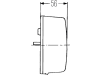 Hella® Schlussleuchte quadratisch, links/rechts, 121 x 121 x 56 mm, P21W / R10W, Schlusslicht; Bremslicht; Blinklicht; Kennzeichenlicht, 2SE 002 578-701